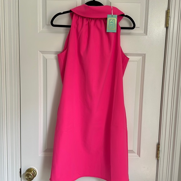 Sail to Sable hot pink cowl neck dress - Picture 1 of 3